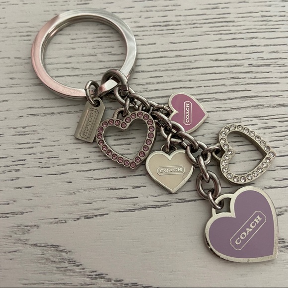 Coach Heart Keychain
